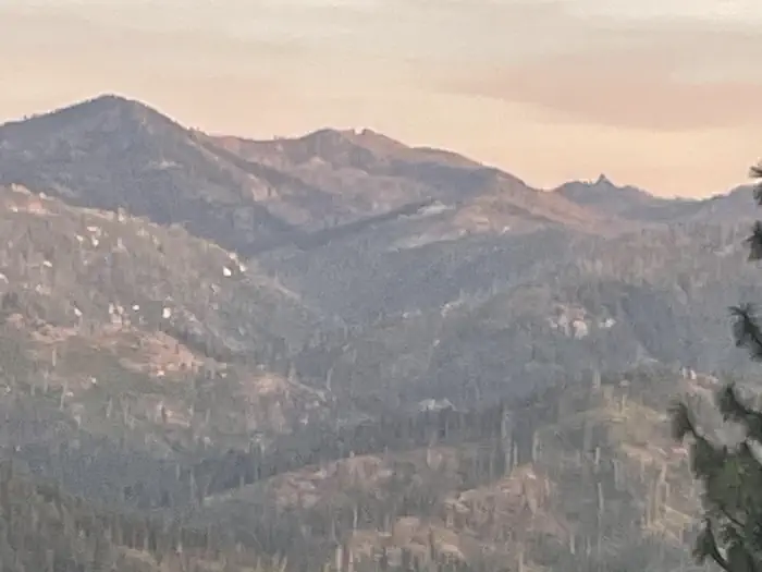 Mountain view at dusk over Peace Valley